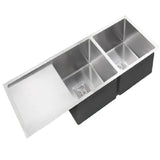 Stainless Steel Double Bowl Sink With Drainer 1160*450*235mm Poseidonbk
