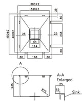 Stainless Steel Sink 380*450*235mm Poseidonbk
