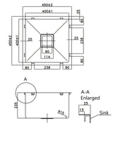 Stainless Steel Sink 450*450*235mm Poseidonbk