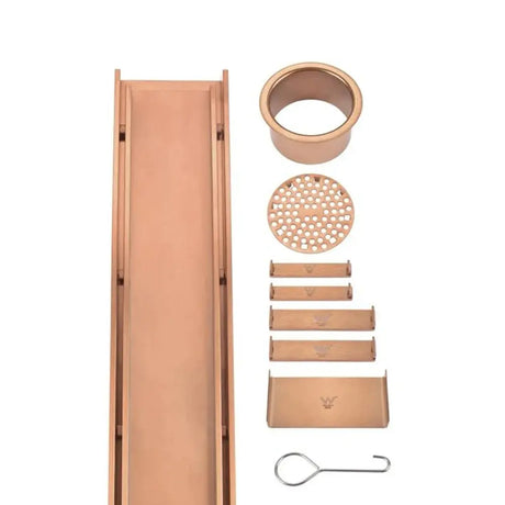 Wide Rose Gold Tile Insert Floor Grate 600~900 (L) X 100 (W) MM Somer
