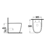 Bagno D'Oro River Rimless Back to Wall Toilet Pan Only Bagno D'Oro