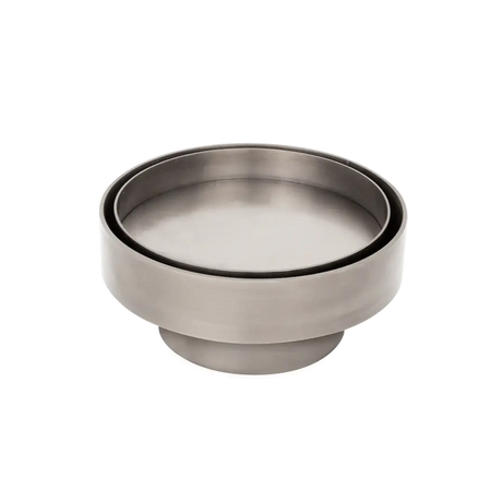 100mm Round Brushed Nickel Stainless Tile Insert Floor Waste Somer