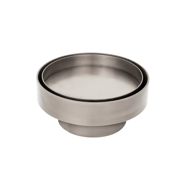 100mm Round Brushed Nickel Stainless Tile Insert Floor Waste Somer