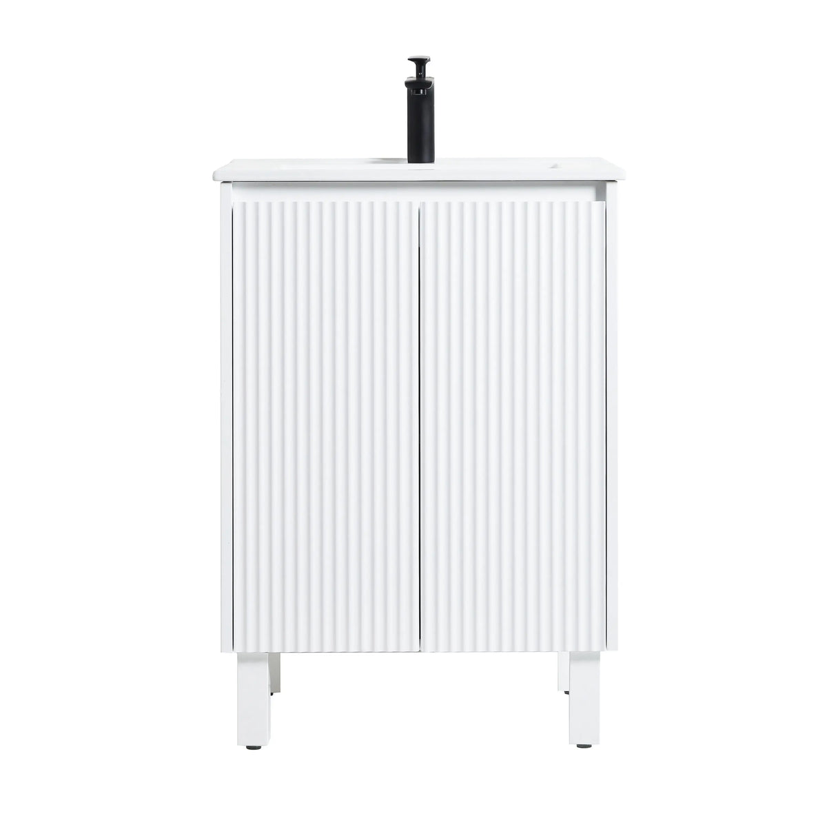 Brighton Freestanding PVC Vanity 600mm (Matte White) Poseidon