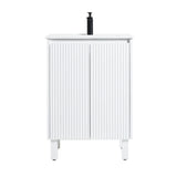 Brighton Freestanding PVC Vanity 600mm (Matte White) Poseidon