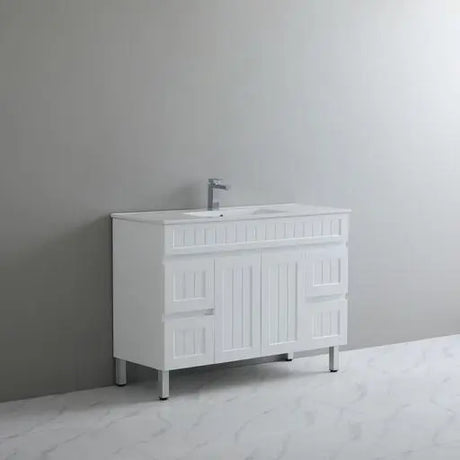 ACACIA SHAKER PVC Floor Vanity 1200mm (Single Bowl) Poseidon