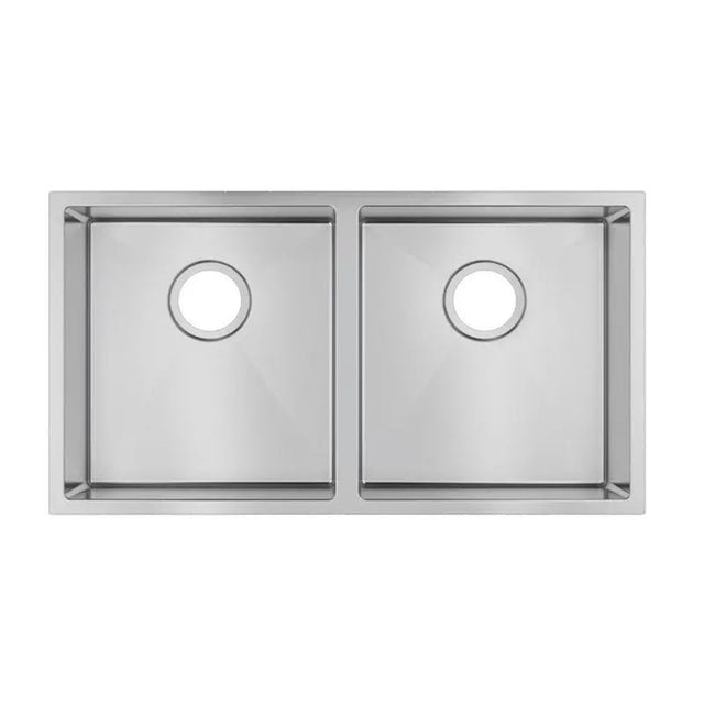 Handmade Stainless Steel Gun Metal Grey Double Bowl Kitchen Sink 1.2mm (Top/Flush/Undermount) 820*457*230mm Aquaperla