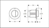 Geberit White Alpine Round Remote with Raised Care Buttons for Sigma8 Poseidonbk