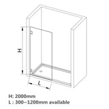 10MM Frameless Fixed Panel Shower Screen ozcovey