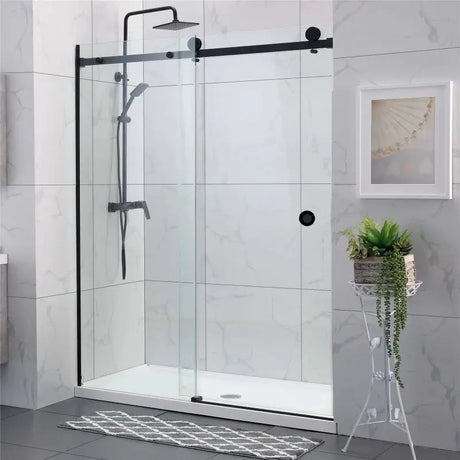 Frameless Adjustable Wall to Wall Sliding Shower Screen ozcovey