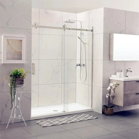 Frameless Adjustable Wall to Wall Sliding Shower Screen ozcovey
