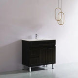 ACACIA SHAKER Matte Black PVC Floor Vanity 900mm Poseidon